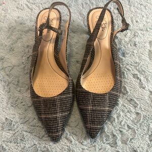 Life Stride Plaid Slingback Heels